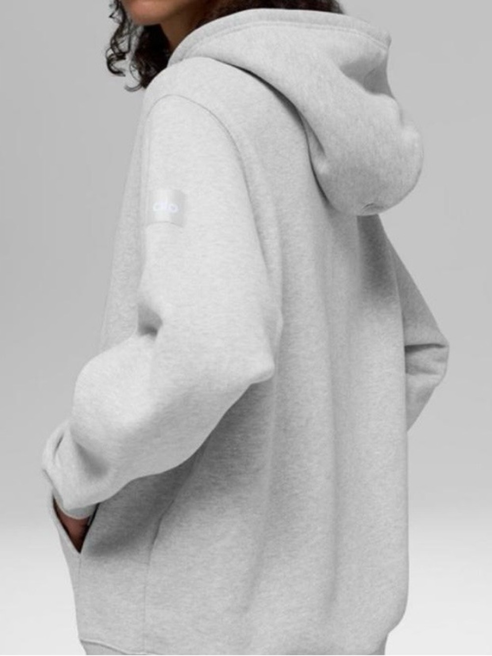 ALO Yoga Renown Gray Full-Zip Hoodie